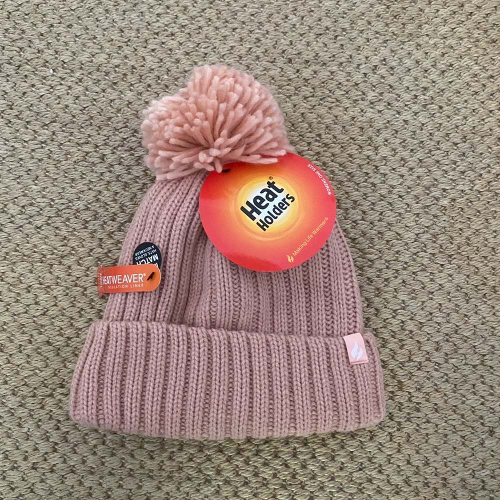 Brand new Heat Holders Pink Knit Beanie